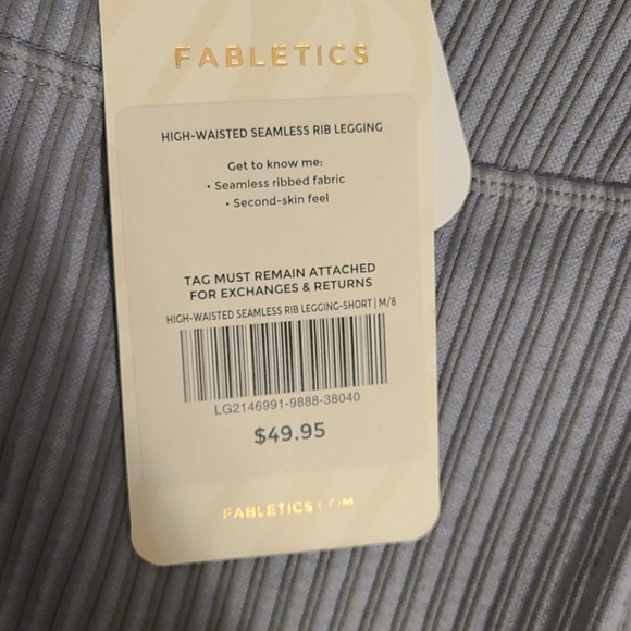 High-waisted seamless rib leggings - Picture 3 of 3